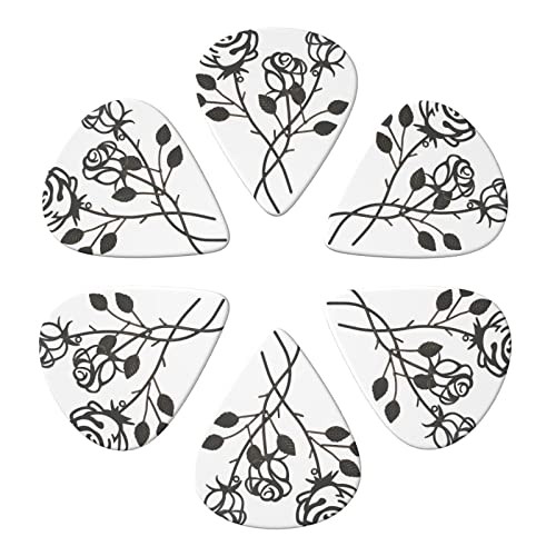 Metal Rose Lot de 6 médiators pour guitare acoustique, guitare électrique, basse, ukulélé – fins, moyens et épais. - Les Beatles, Paul McCartney, John Lennon, RIngo Starr, George Harrison Metal Rose Lot de 6 médiators pour guitare acoustique, guitare électrique, basse, ukulélé – fins, moyens et épais. – Image 5