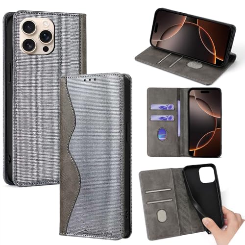 Jiajihua Funda Compatible con Oneplus 5T Cartera Ranuras para Tarjetas Cierre magnético Flip Kickstand Gray