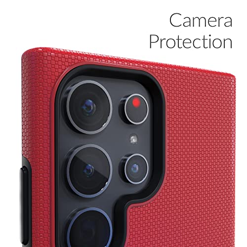 Image of Crave for Samsung Galaxy S23 Ultra Case, Shockproof Protection Dual Layer Case for Samsung Galaxy S23 Ultra (6.8 inch) - Red