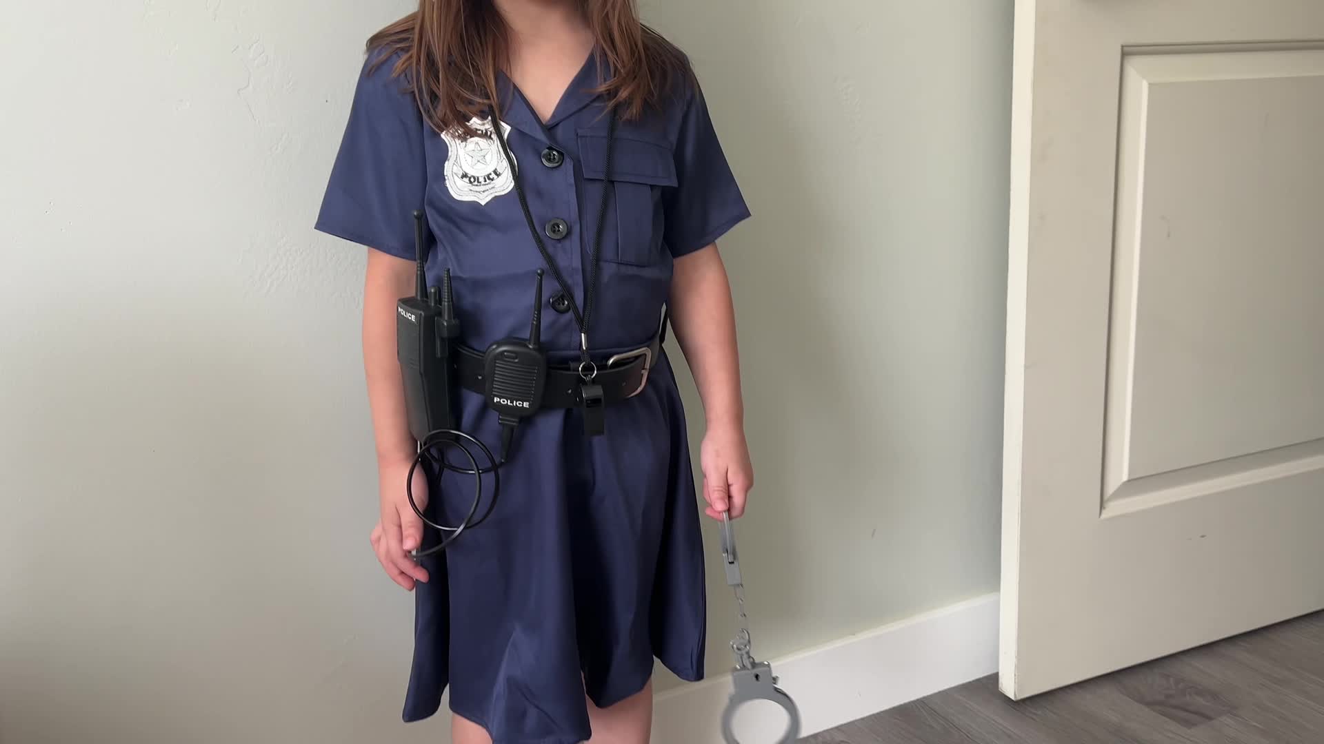 Disfraz completo de oficial de policía para niñas miniatura 7