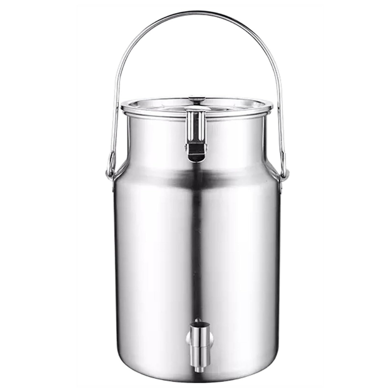 AYCDL 304 Stainless Steel Milk Can with Faucet, Bucket Transport with Handle and Faucet for Liquid Storage Transportation,2.64Gal/10L