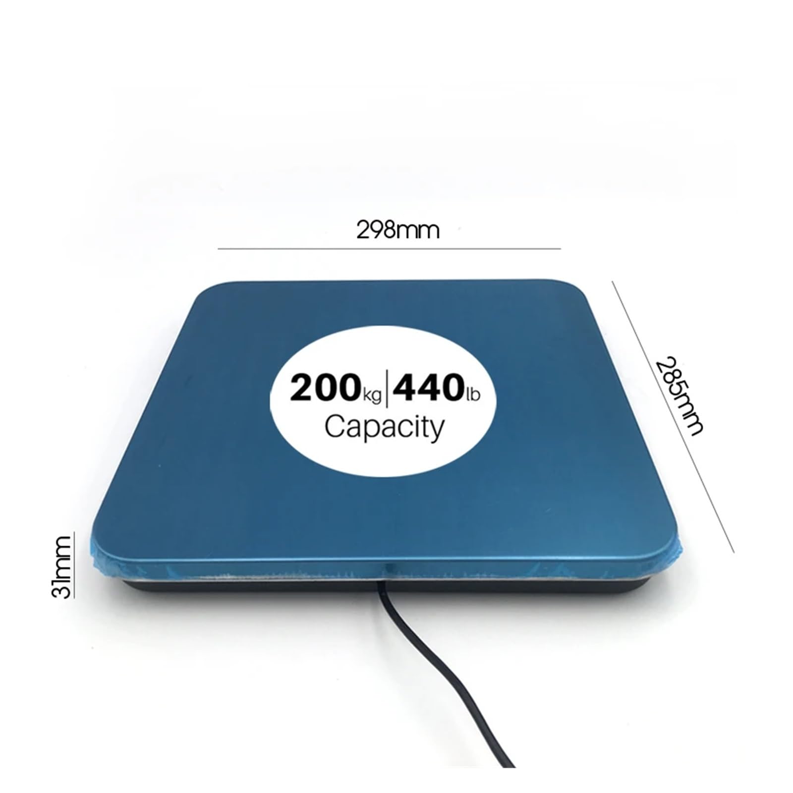 Básculas de cocina, Báscula de correo postal digital, báscula de pesaje de equipaje de 200 kg, báscula de banco, báscula de envío de peso de oficina de correos(Nero)