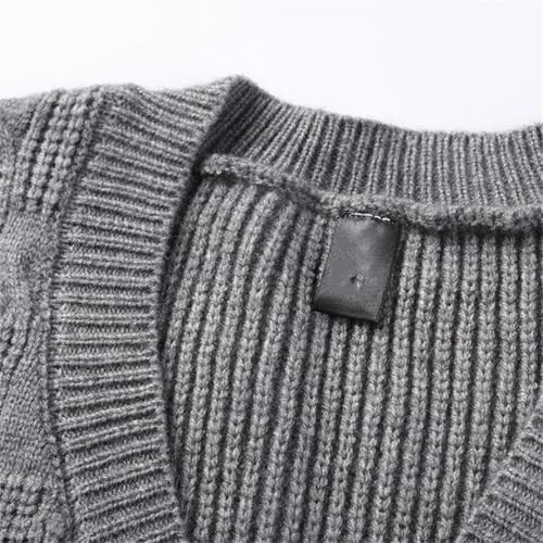 Men's V Neck Solid High End Fashion Sleeveless Wool Knit Sweater Vest for Casual Occasions Tank Tops3