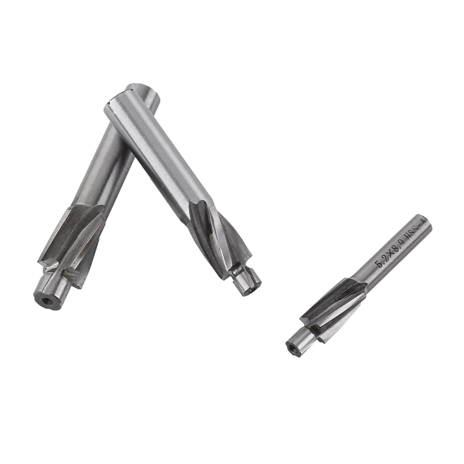M3 M4 M5 M6 M8 4 Flutes Countersink End Mill Cutter Slot Drill Bits Tool High Speed Steel CNC Cutter Bit for Machining Industry