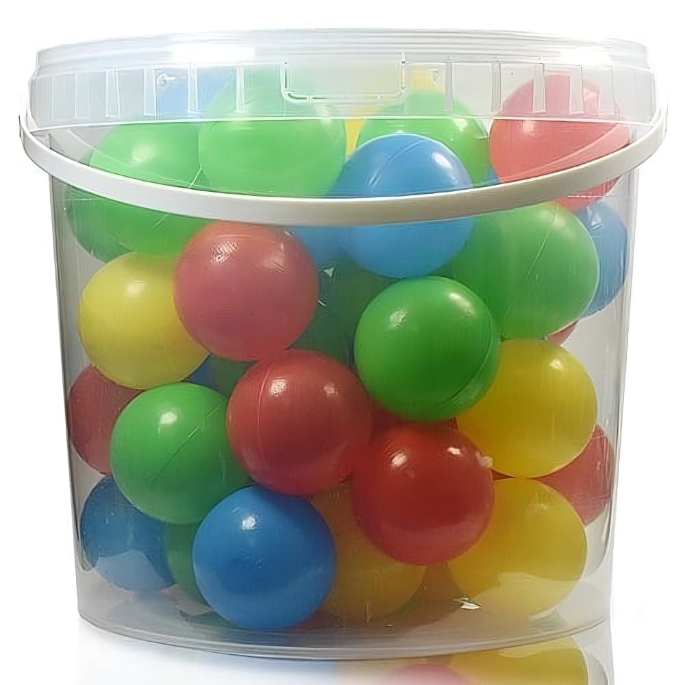 100 x 10 l Kunststoff-Eimer + Griff und Deckel – strapazierfähig, lebensmittelecht, BPA-frei, Mehrzweck-Fermentation, Futtermittel, trockene Lebensmittel, flüssige Chemikalien