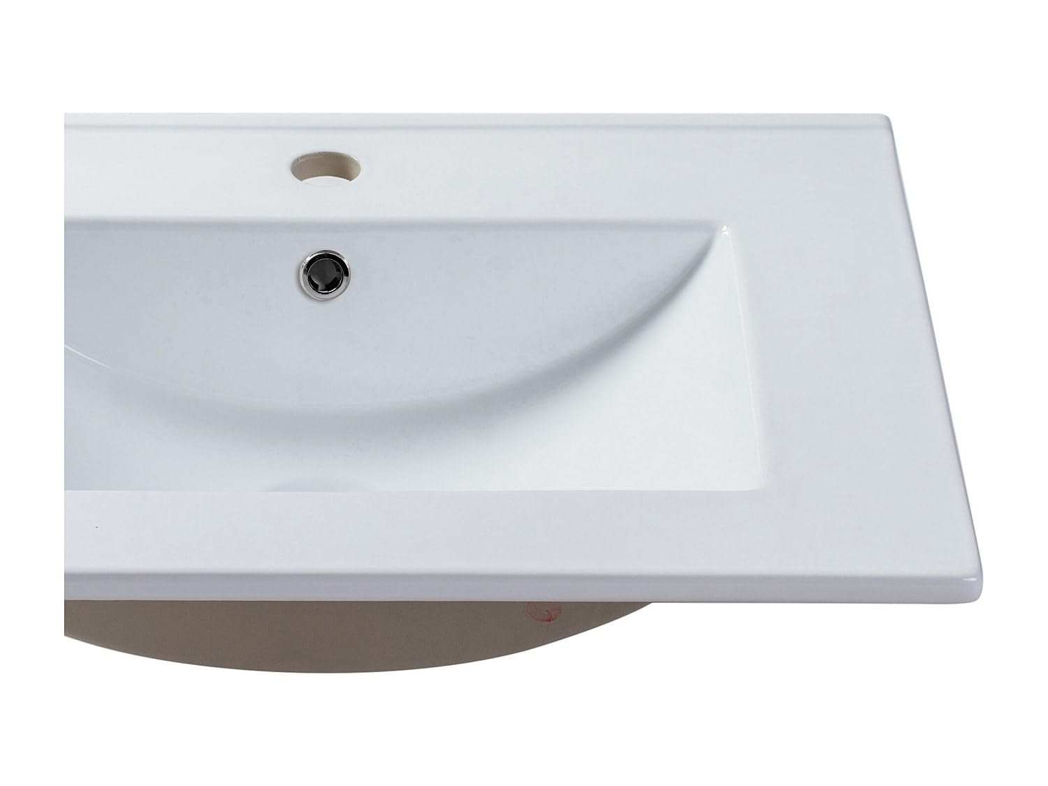 Venta-unica - Lavabo empotrado blanca rectangular de cer·mica - 61 x 46,5 cm - MOTIAC