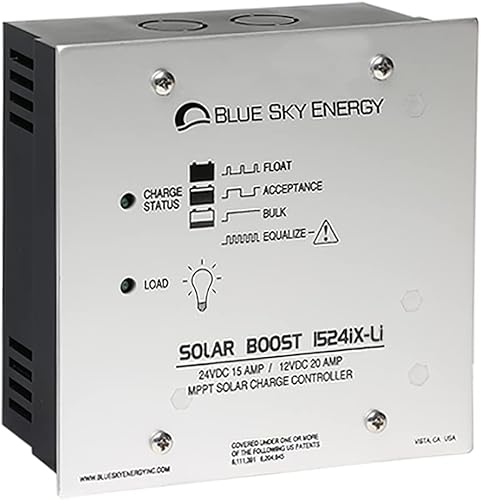 Miniatura 1 de Blue Sky Energy Solar Boost SB1524iX, controlador de carga MPPT de 20A15A para batería de plomo ácido de 12V24V con carga de batería dual o salida