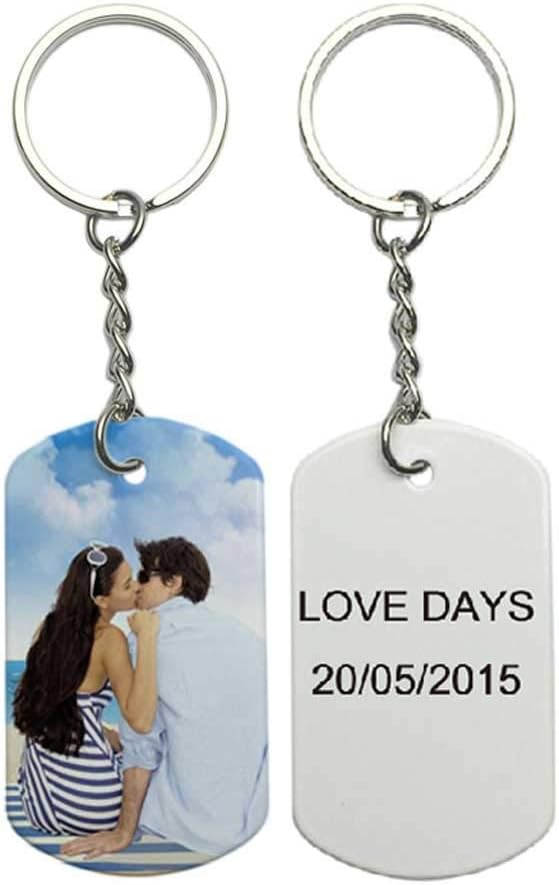 good Goods storeCustom Keychain with Picture Personalized Key Chain with Photo for Men Women llaveros de hombre personalizados Customizable Colorful Dog Tag