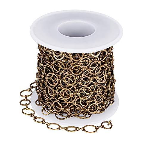arricraft 10m Brass Handmade Chains, Unwelded Antique Bronze Chains with Spool for Jewellery Making Necklace DIY Craft Cover