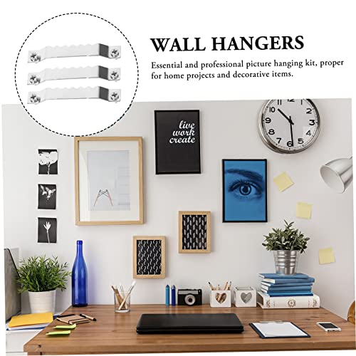 Image of 100pcs Serrated Picture Hangers Frame Hooks for Easy Picture Hanging Offices Homes and Schools Sturdy Non-Deformation Impact Resistant Hardware