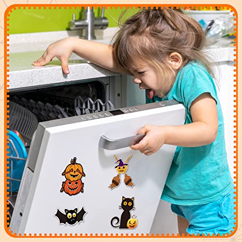 Nezyo NEZYO-HALLOWEEN -03 12 Pcs Halloween Magnetic Stickers Pumpkin Magnet Stickers Bat Magnet Decals Halloween Refrigerator Magnet Stickers Magnet Pumpkin Stickers Decorative Magnet Decor thumb #6
