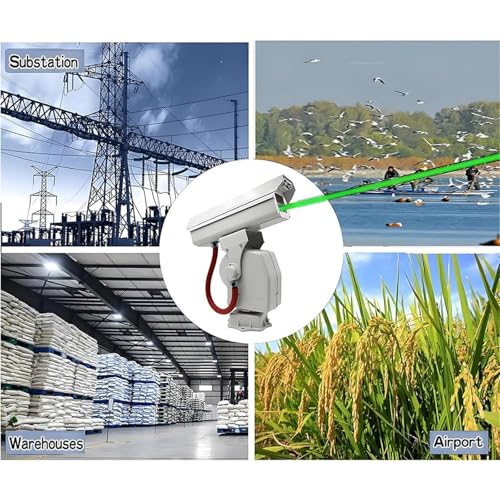 Disuasor láser automático de Cazadores de pájaros: Repelente de pájaros Impermeable de 360° controlado por aplicación, Cubre 300㎡, eficaz para Palomas, estorninos, gorriones y más.