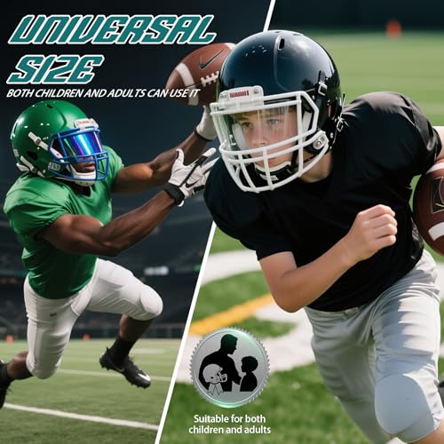 Image of KUBQLIG Football Helmet Visors, Clear and Tinted, 1 or 2 Pack | Clear and tinted options for many youth and adult facemasks with installation hardware