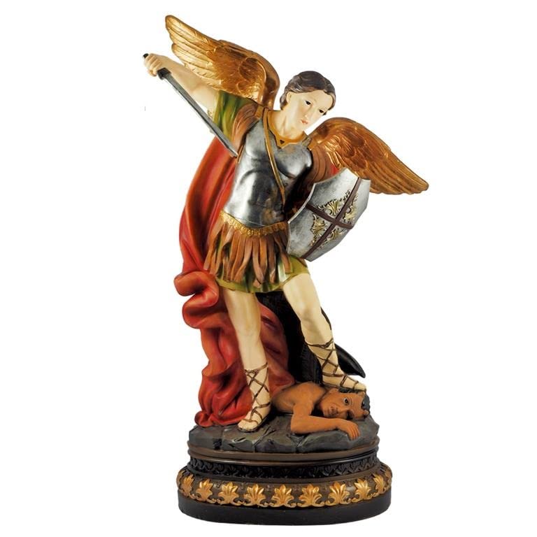 Figure archange San Miguel 60 cm pour remplacer vos vieilles statues fragiles par de la résine