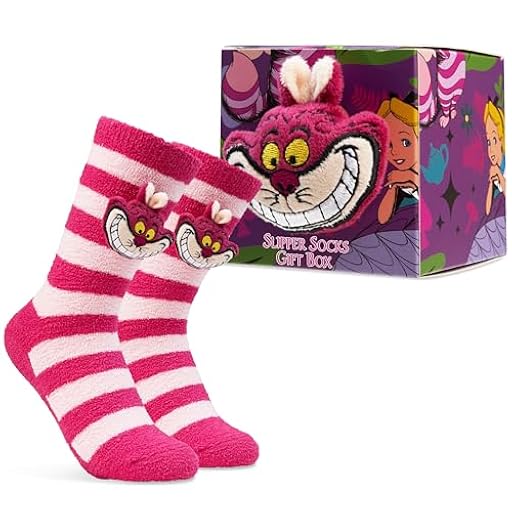 Disney Cheshire Cat Calcetines Pantuflas Mujer Adolescente 35-41, Vellón Esponjoso Calcetines Antideslizante 3D Personaje, Regalos Mujeres (Rosa Caliente Cheshire Cat) | Ya disponible en tu tienda friki favorita! En mundofriki.es!