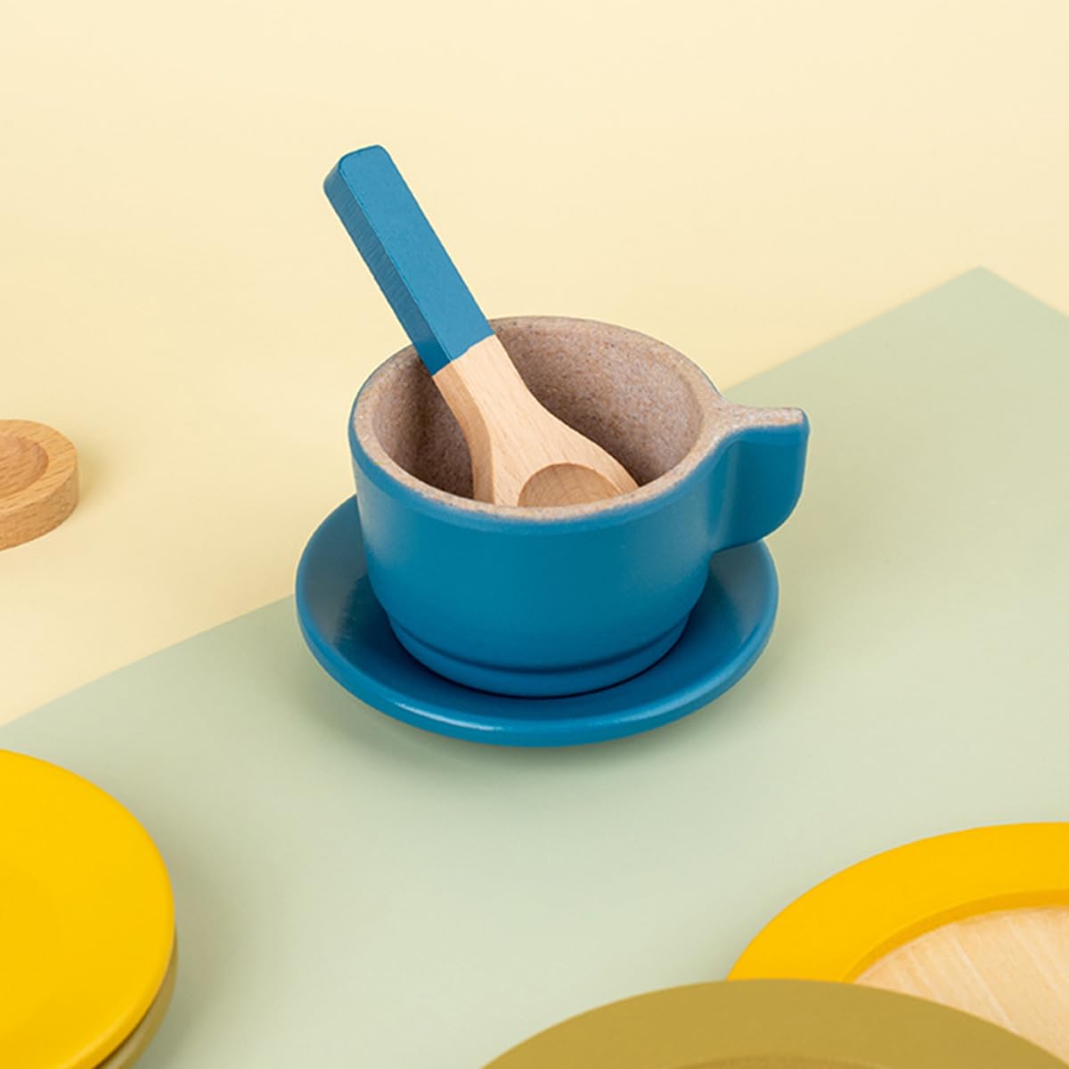 Amazon | おままごとキッチン おもちゃ 木のおもちゃ 食器セット 4人分