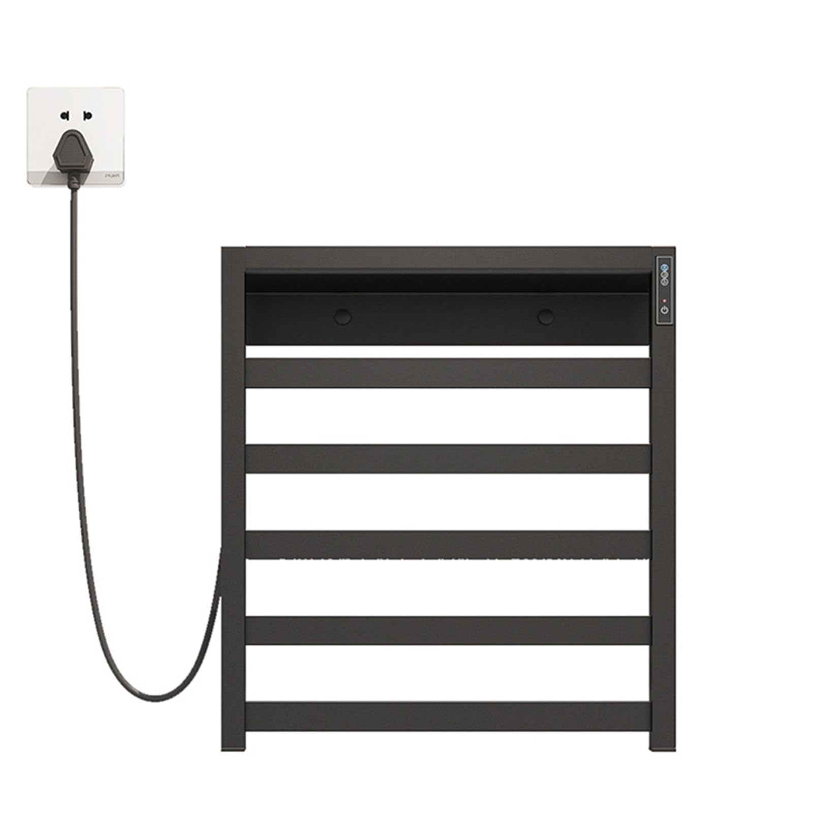 Toallero eléctrico de pared con temporizador inteligente para secado de baño