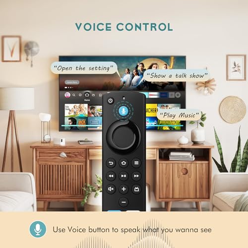 Image of Replacement Remote for All Fire Series,Remote for TV Stick (HD, 4K, 4K Max, Lite),TV Cube,Remote for Insignia,TCL,3rd Gen Fire Smart TVs with Voice