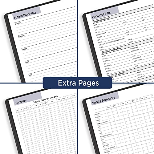 2023 Monthly Planner By At-A-Glance, Dayminder, 7" X 8-3/4", Medium, Faux Leather, Black (G40000) #TOP5