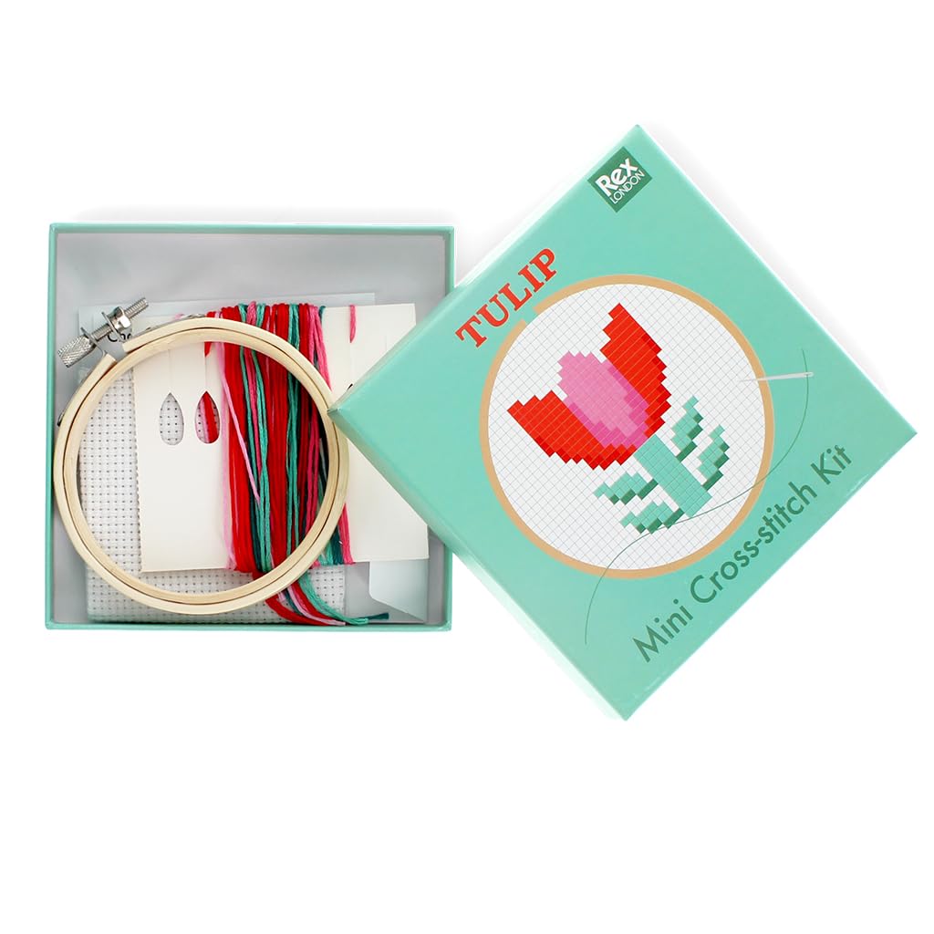 Rex London Multi Mini Cross-Stitch Kit - Tulip