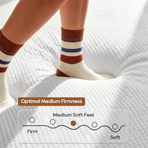 FDW Twin Mattress,6 Inch Gel Memory Foam Mattress, Medium Firm for Cool Sleep Pressure Relief, CertiPUR-US Certified/Bed-in-a-Box/Pressure Relieving - 2