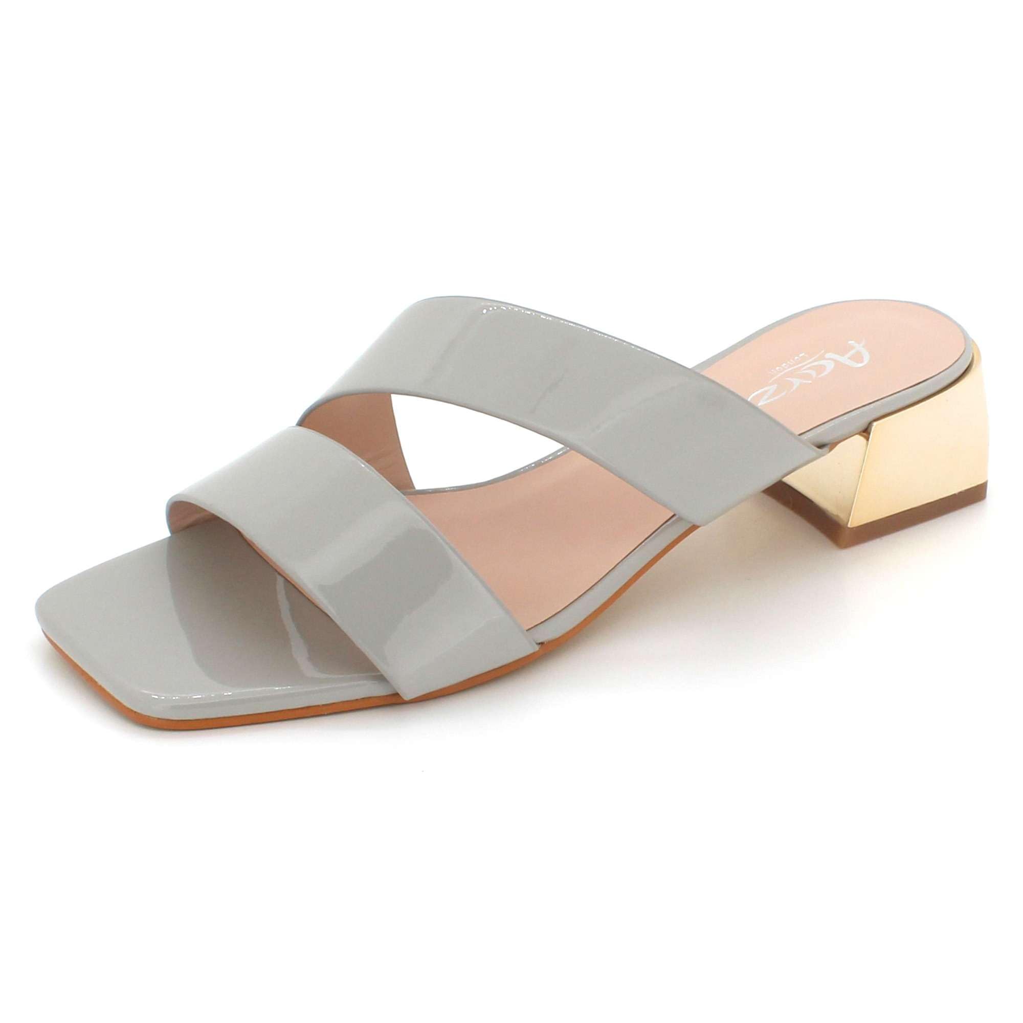 AARZ LONDONWomens Ladies Shimmery Evening Wedding Party Bridal Prom Low Block Heel Sandals Shoes Size