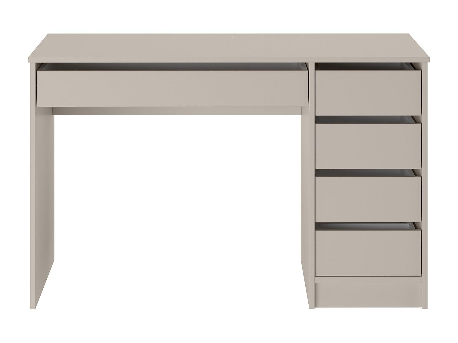 Vente-unique - Bureau avec 5 tiroirs – Beige - JENEMI - avec Rangement