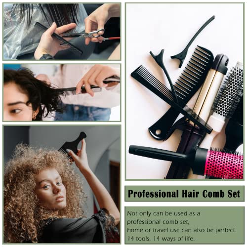 Set profesional de 14 peines para cabello miniatura 5