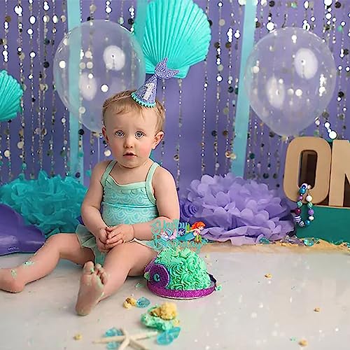 Image of Party Propz Mermaid Cake Topper - Huge Mermaid Theme Cake Topper for Girls, Mermaid Cake Toppers, Cake Toppers for Cake Decoration, Mermaid Cutouts, Mermaid Decoration for Birthday Girls