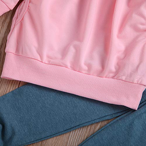 Image of CM C&M WODRO Toddler Girls Clothes Winter Warm Long Sleeve Tops+Long Pants Set