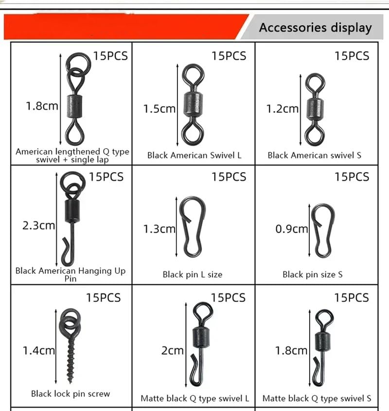 Set 300 Piezas Accesorios para Pesca de Carpa miniatura 2