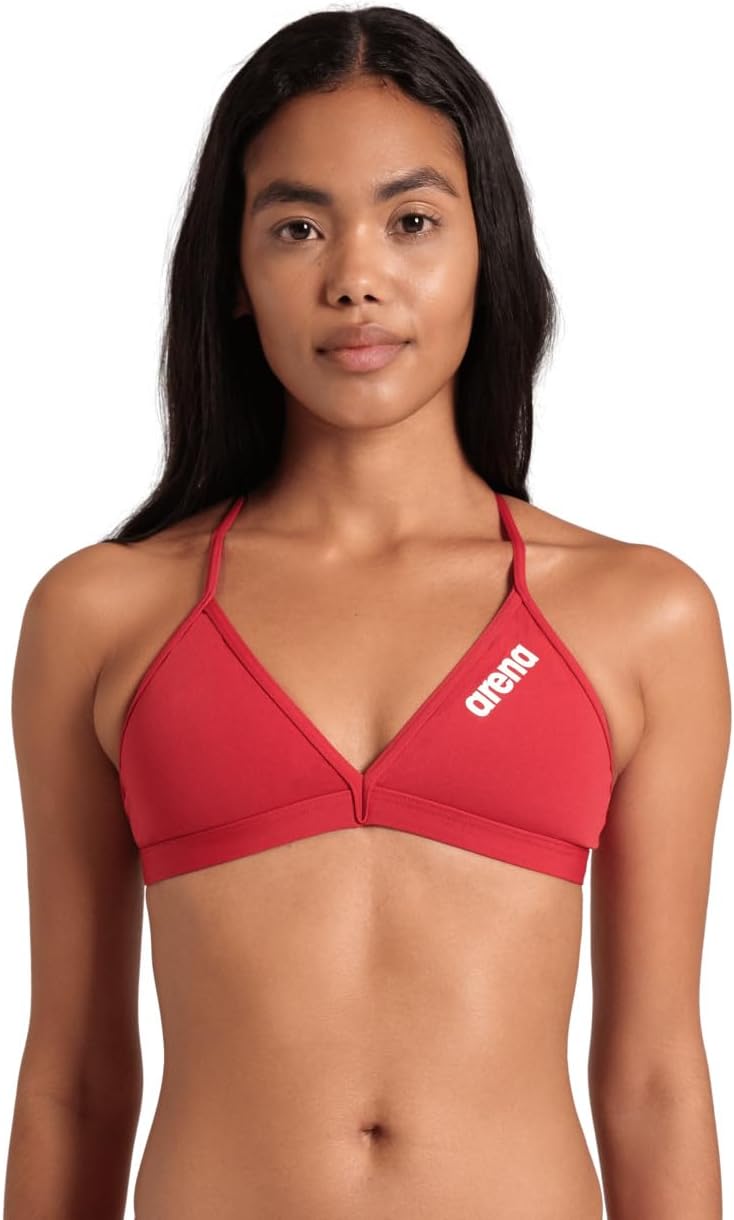 ARENA Women’s Team Solid Swim Top Tie Back Athletic Bikini Top Only Competitive Swimming Training Ladies Bathing Suit - Image 2