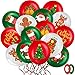 45 Pieces Christmas Latex Balloons, Christmas Birthday Party Decorations for Christmas Party Xmas Gifts School Classroom Game New Year Baby Shower Birthday Party Supplies, 12 Inches