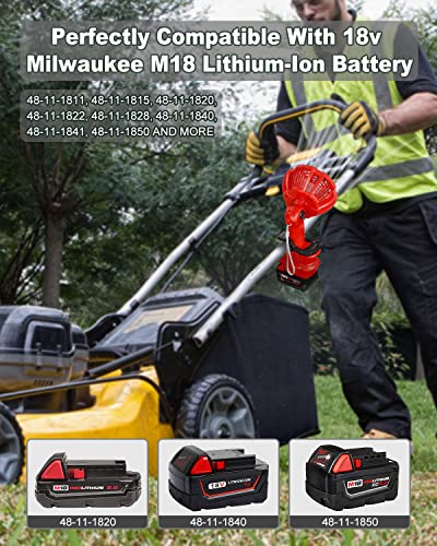 Taingwei-Portable-Clip-on-Fan-for-Milwaukee-M18-Battery18V-Battery-Powered-Stroller-Fan-with-3-Energy-Efficient-Speed-Settings-for-BedroomOutdoorCamping-and-Job-SiteTool-Only