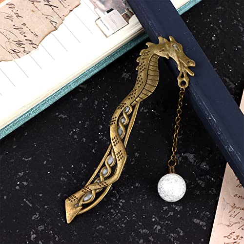 3 Pcs Retro Glow In The Dark Book Mark Dragon Luminous Bookmark By Obangong #TOP5