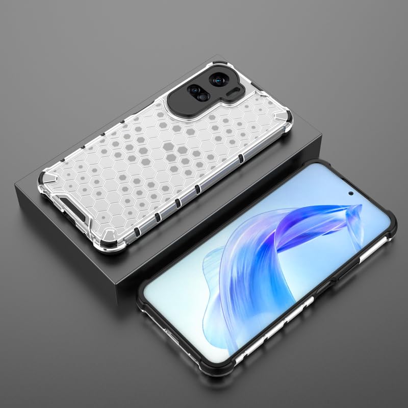 Image of Plastic Bumper Back Case Cover for Honor 90 Lite (Transparent)
