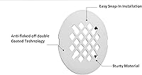 Vista 4 de Artiwell 4-1/4” OD Snap-in Shower Drain Cover, Round Shower Drain Strainer Grid, Replacement Cover, Designed for Long-Lasting(Chrome Plated)