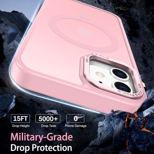 Coque iPhone 12 Pro antichoc rose compatible MagSafe protection militaire