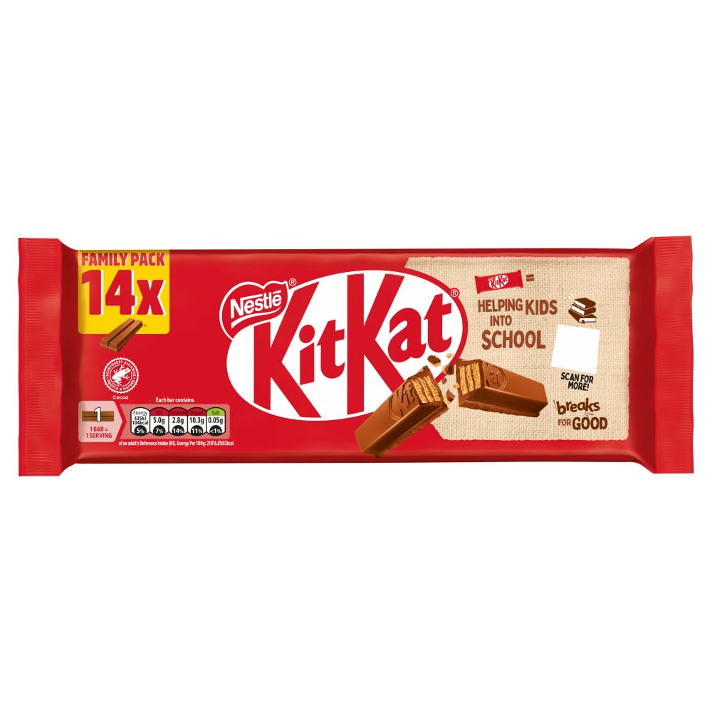 KitKat 2 Finger Milk Chocolate Biscuit Bar Mulipack Multipack, 14 x 20.7 g