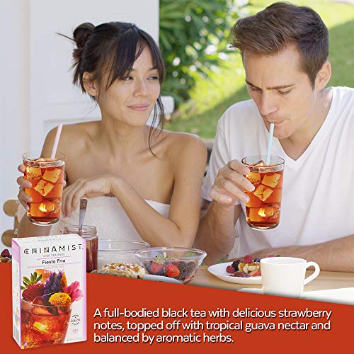 China Mist - Fiesta Fria Black Iced Tea Bags - Each Tea Bag Yields 1/2 Gallon & Lnaturally Flavored Primo Passion Black Iced Tea Bags - Each Tea Bag Yields 1/2 Gallon #TOP3