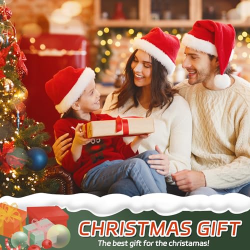 Image of Santa Hat for Horse Equestrian Christmas Holiday Fleece Cap with Jingle Bell,Pet Costumes Christmas One Ear Slip On