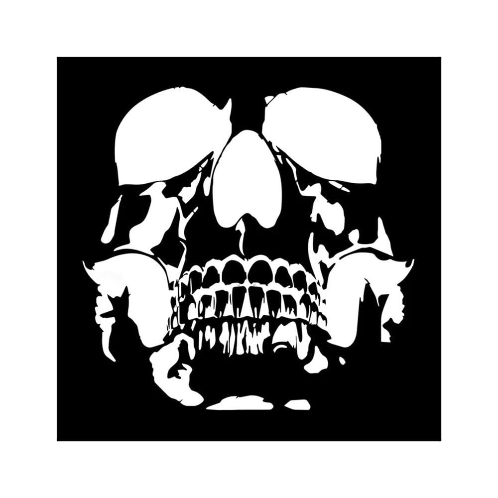 Auto Accessory Lovely Skull Waterproof Decoration Car Sticker Automobiles Motorcycles Exterior Accessories Vinyl Decals(White,17cm X 15.5cm)