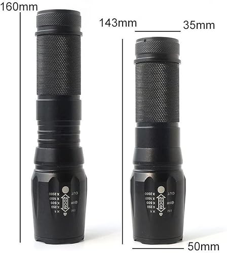 Lanterna Tática Militar B-MAX X900, Recarregável, Zoom, Potente, Durável, Portátil, Multifuncional