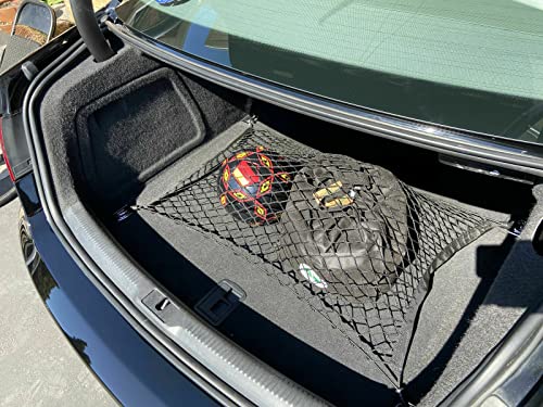 EACCESSORIES EA Rear Trunk Organizer Cargo Net for Audi A5 RS5 S5 Sportback 2008–2025 – Floor Style Cargo Net for Hatchback – Premium Mesh Car Trunk Organizer – Compatible with A5 RS5 S5 Sportback