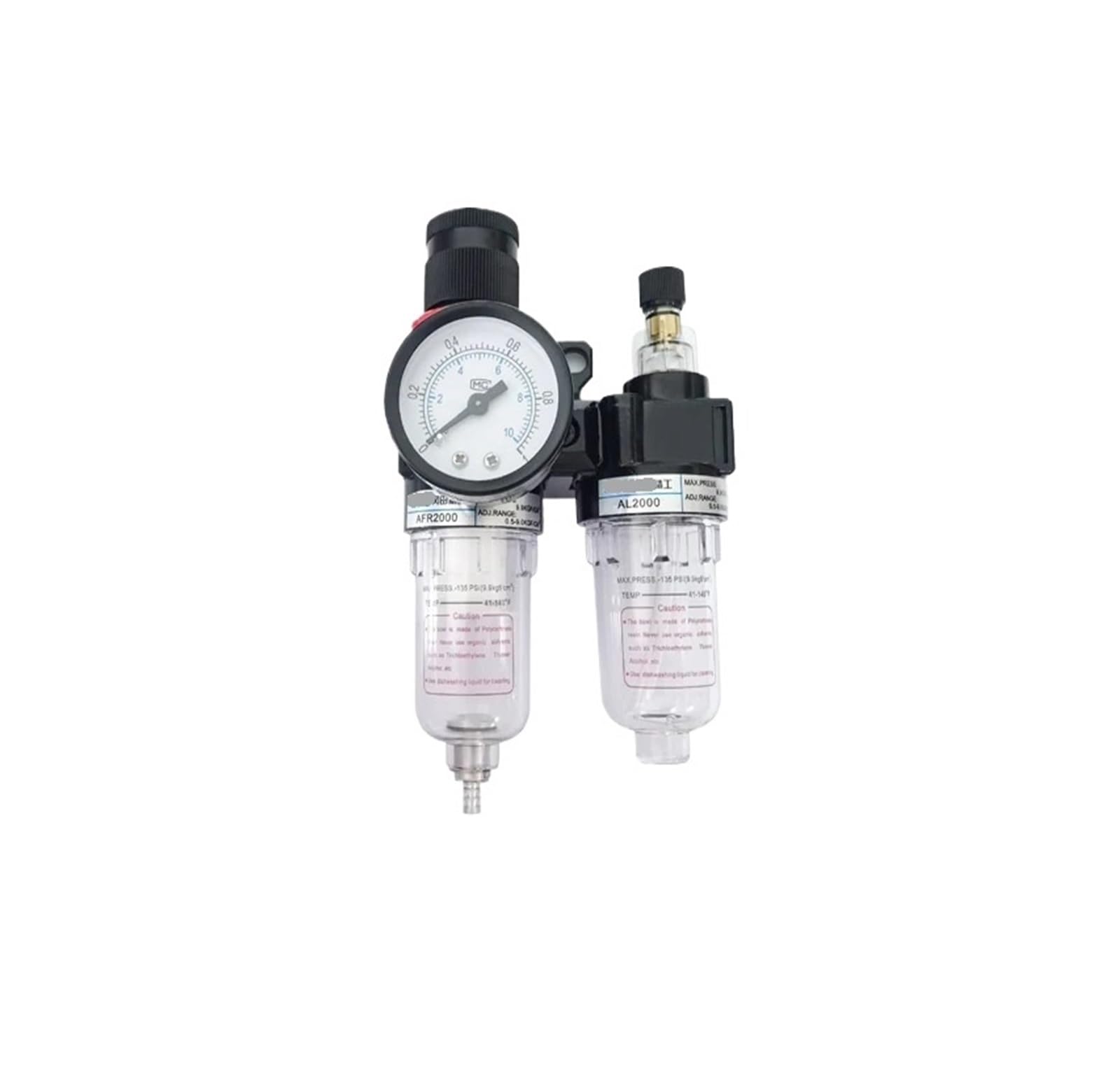AYNRJKKX AFC2000 1/4" Port FRL Combined Air Handling Filter Pressure Regulator Combo Lubricator(AFC2000)