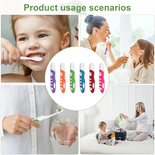 BOULESENM 12 Stück Foldable Travel Toothbrush, Reise Zahnbürste Reisezahnbürste Set Reisezahnbürste Klappbar,Mini Zahnbürste für Unterwegs Camping Reisen Kinder Erwachsene