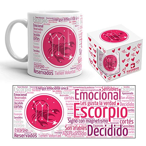 Kembilove Taza de Desayuno Horóscopo Escorpio Taza de Café y Té del Signo del Zodiaco Regalo Original para Parejas Imagen de Kembilove Taza de Desayuno Horóscopo Escorpio Taza de Café y Té del Signo del Zodiaco Regalo Original para Parejas