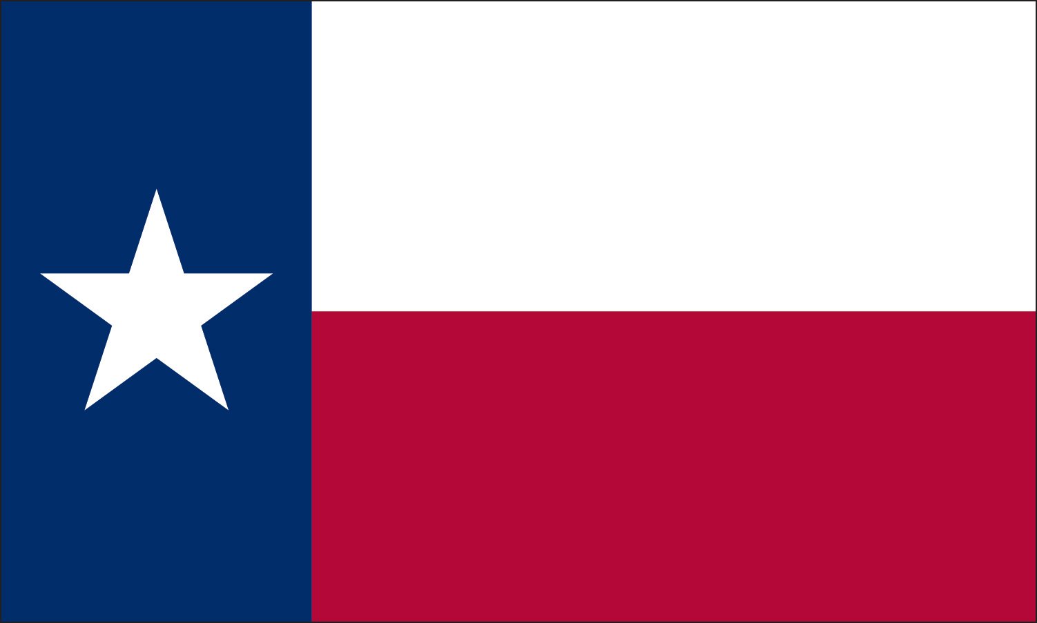 8 X 12 Ft Nylon Texas Flagge, Bestickt, TX