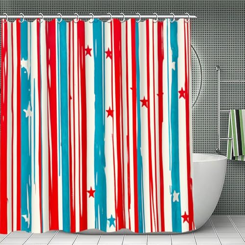 Rideau de douche en polyester imperméable haut de gamme motif étoiles - 2