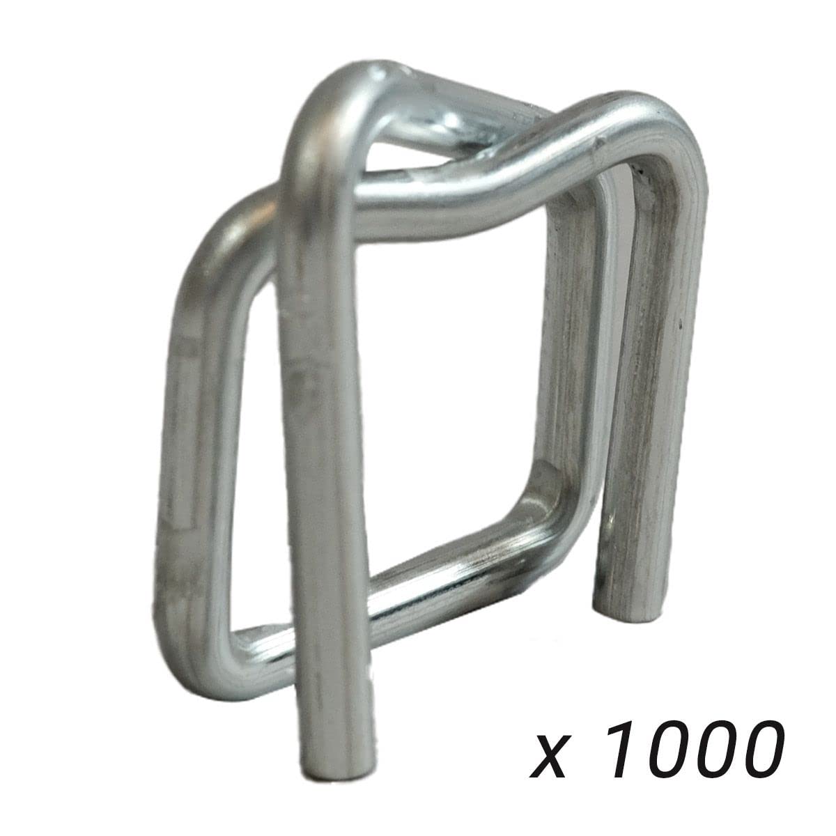 Set da 1000 Fibbie per Reggia da 13 mm - Qualità PRO TECPLAST BC - Fermagli autobloccanti in acciaio zincato